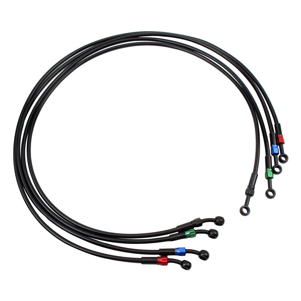 Motorcycle Brake Hose Oil Tube 120cm M10 for Kawasaki YAMAHA Honda Stainless Steel Braided Brake ATV Dirt Bike Street Racing