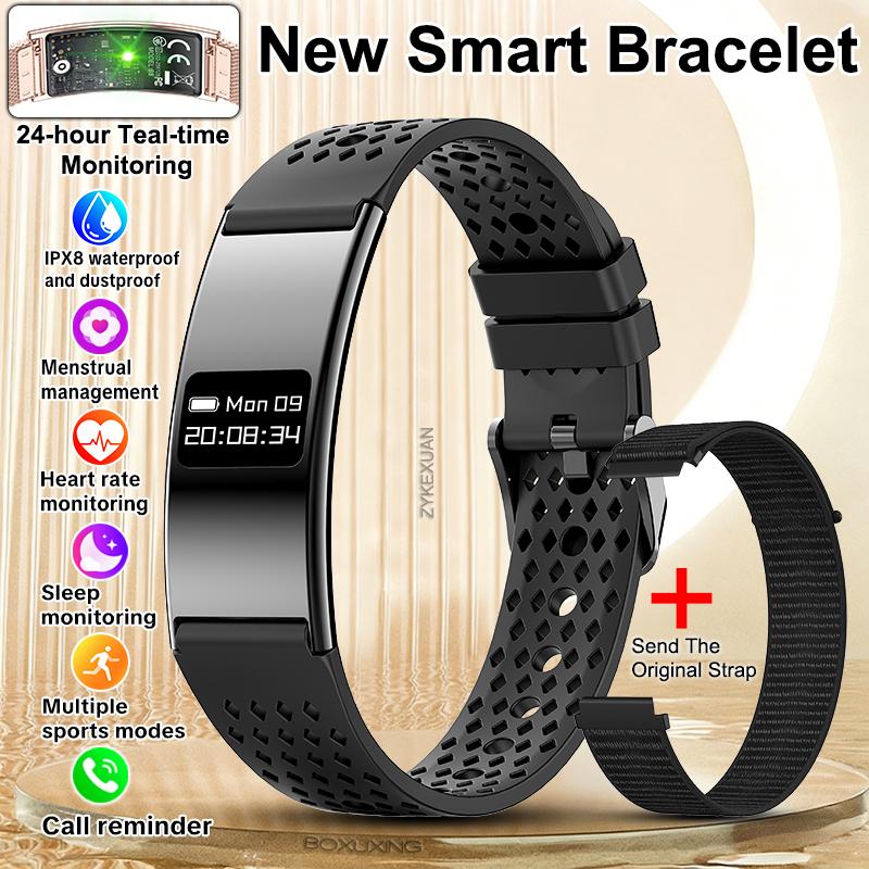 Fashion Women Smart Bracelet Heart Rate Sports Fitness Tracker 10ATM Waterproof Pedometer Call Reminder Smartwatch Men  New