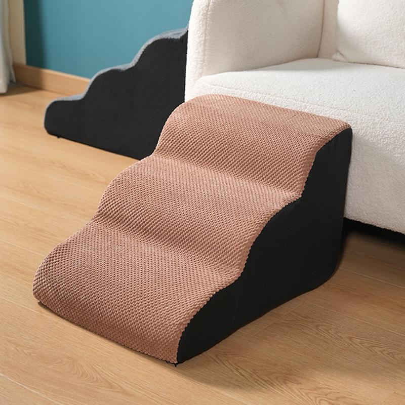 Dog Stairs Pet Ladder Steps Sponge Small and Medium Dogs Bed Sofa Removable Pet Products