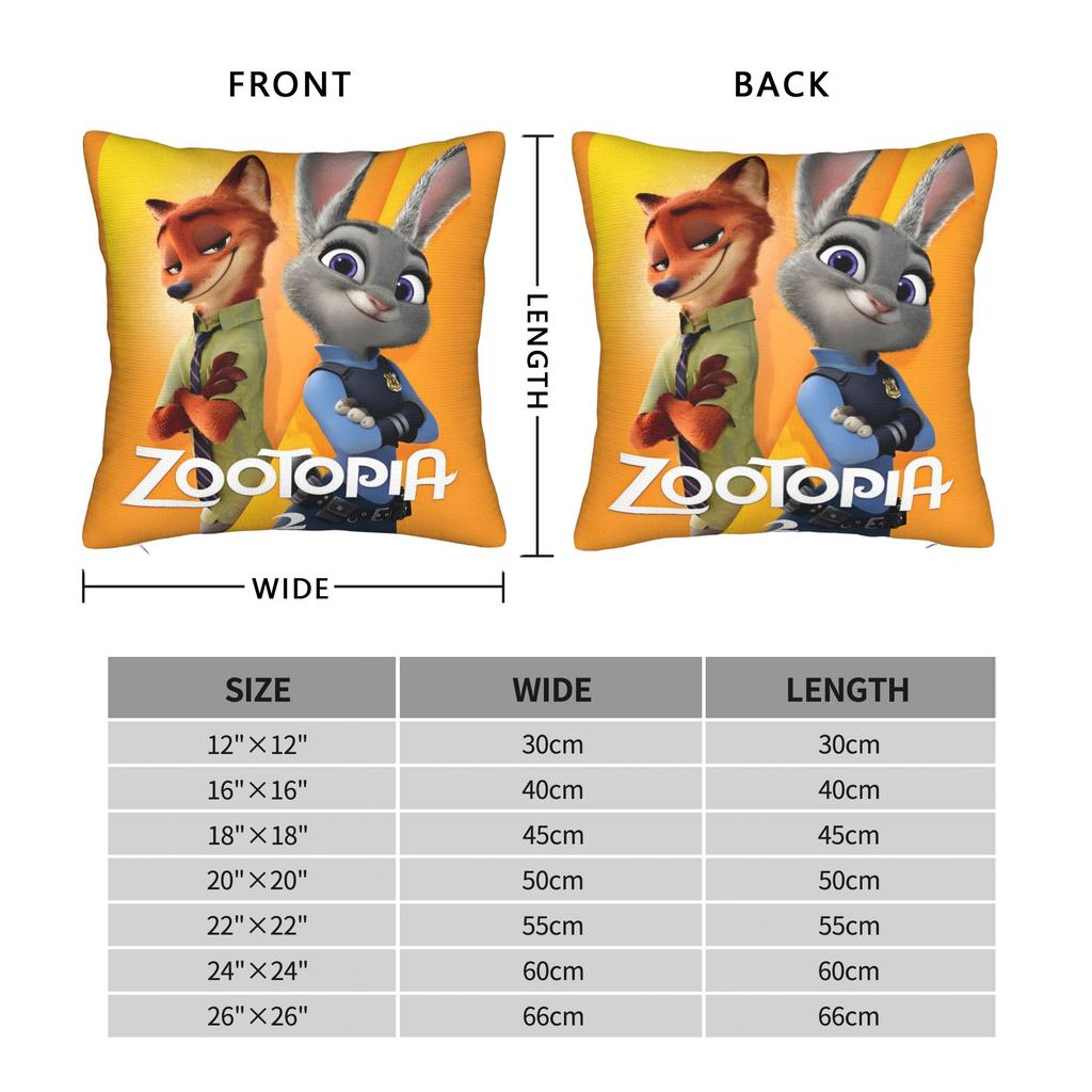 Zootopia Throw Pillow Cover Polyester Throw Pillow , Fashion Pillowcase