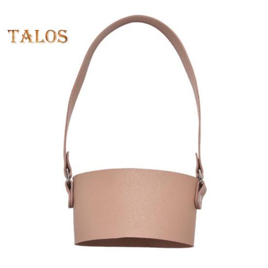 Cup Cover with Handle Hand-Carrying Faux Leather Durable Coffee Cup Holder Hanging Strap Daily Use