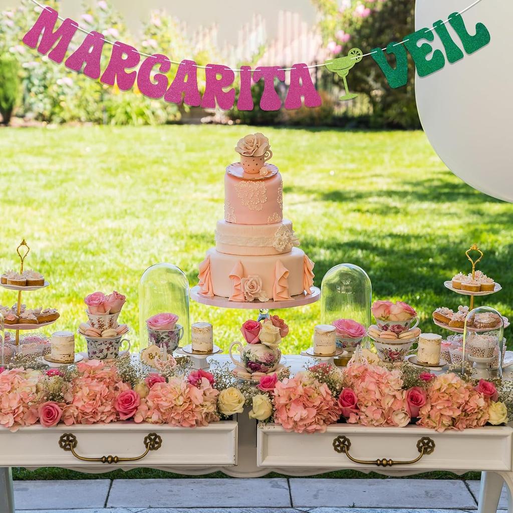 Margarita Veil Banner - Margaritaveil Bachelorette Party Decorations Margs and Matrimony Bachelorette Decorations Margarita Decorations