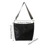 Elegant PU Leather Tote Bag Large Capacity Bucket Bag Ins Vintage Shoulder Bag  Streetwear