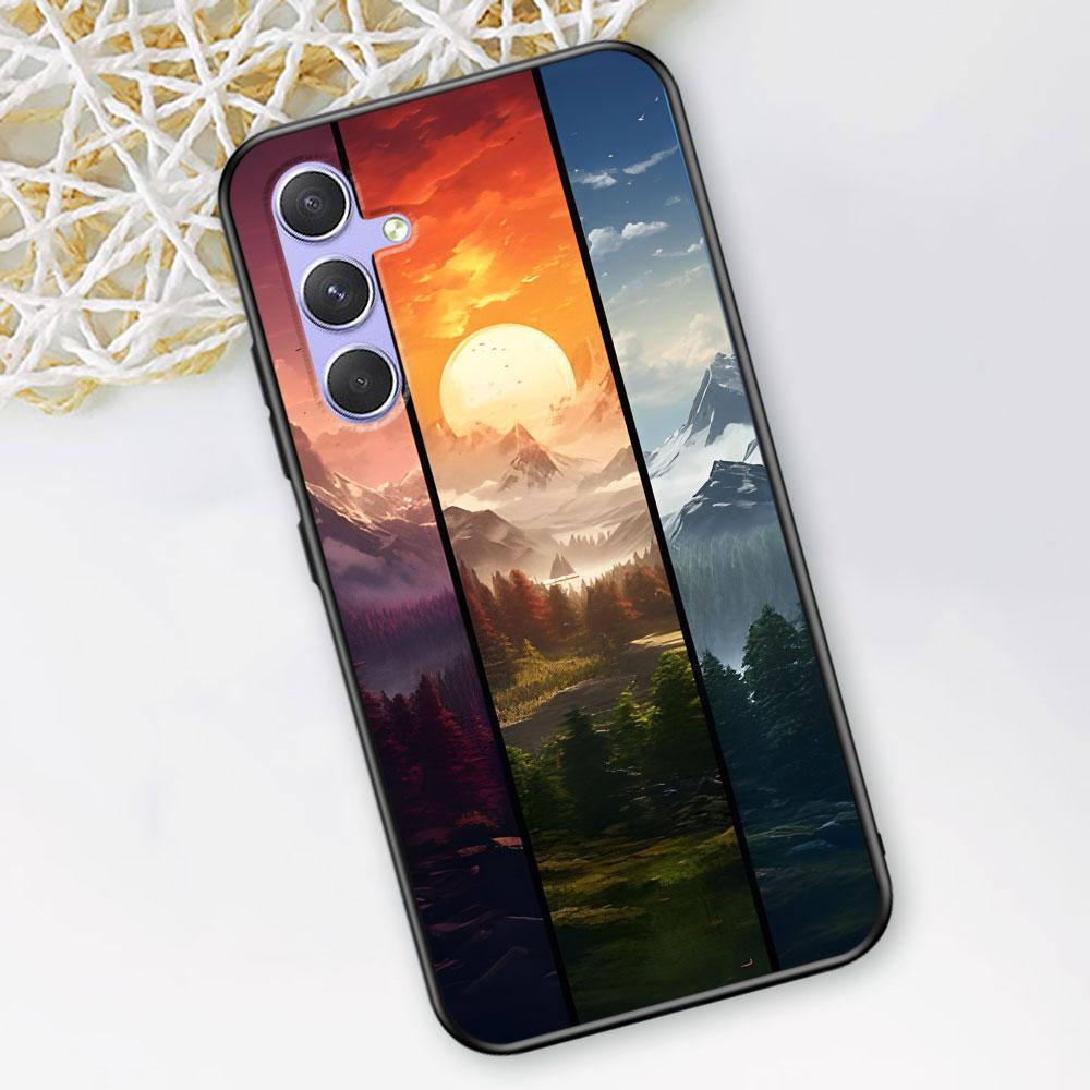 Landscape Mountain Case for Samsung Galaxy A51 A53 A54 A31 A52 A12 A13 A21s A22 A32 A11 A22 A33 A41 A52s A73 A14 TPU Phone Cover