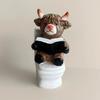 Highland Cow Resin Statue: Creative Festival Bathroom and Home Decoration Gift