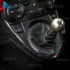 Soft Carbon Fiber Sticker For Abarth 595/695/595C/695C 2012-2015 For Fiat 500 2008-2015 LHD RHD Car Gear Shift Tricolor Trim