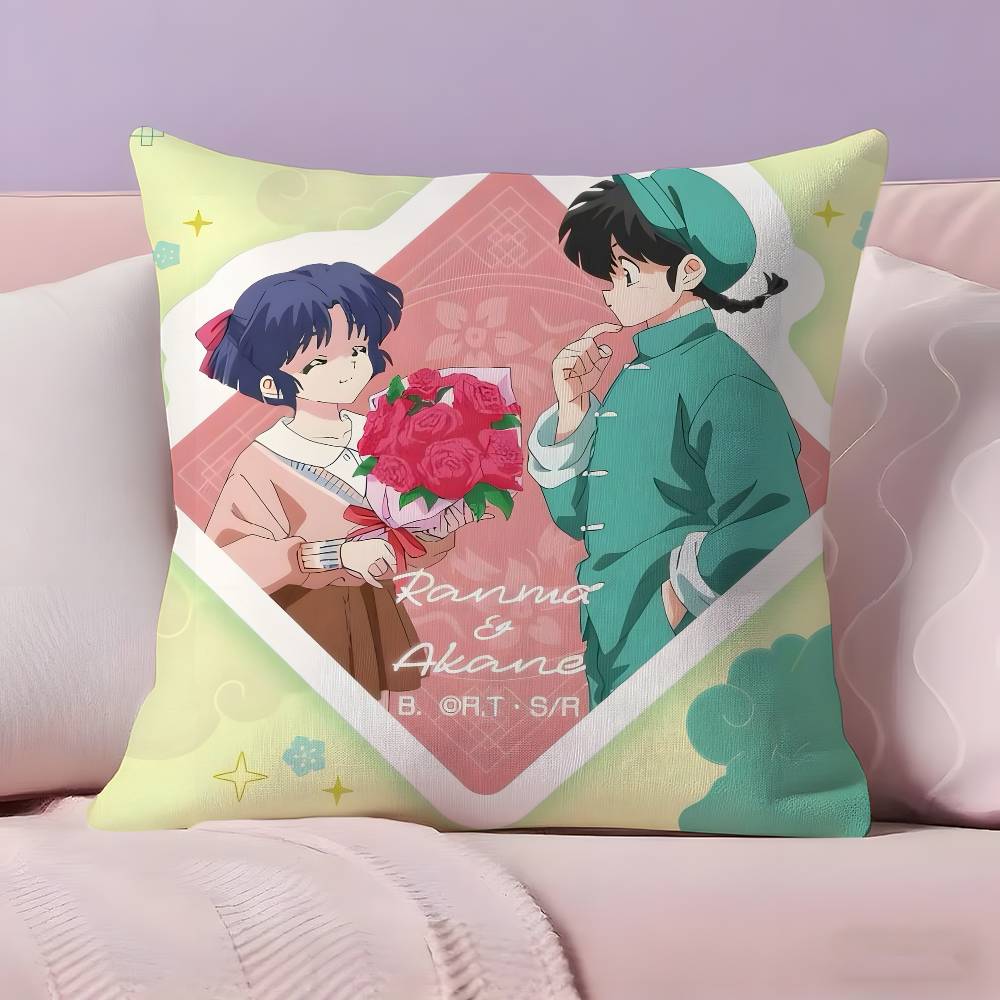 Anime R-Ranma Kissenbezug Kissenbezug Ultraweicher Hautfreundlicher Stoff Wolkenähnlicher Komfort & Verdeckter Reißverschluss