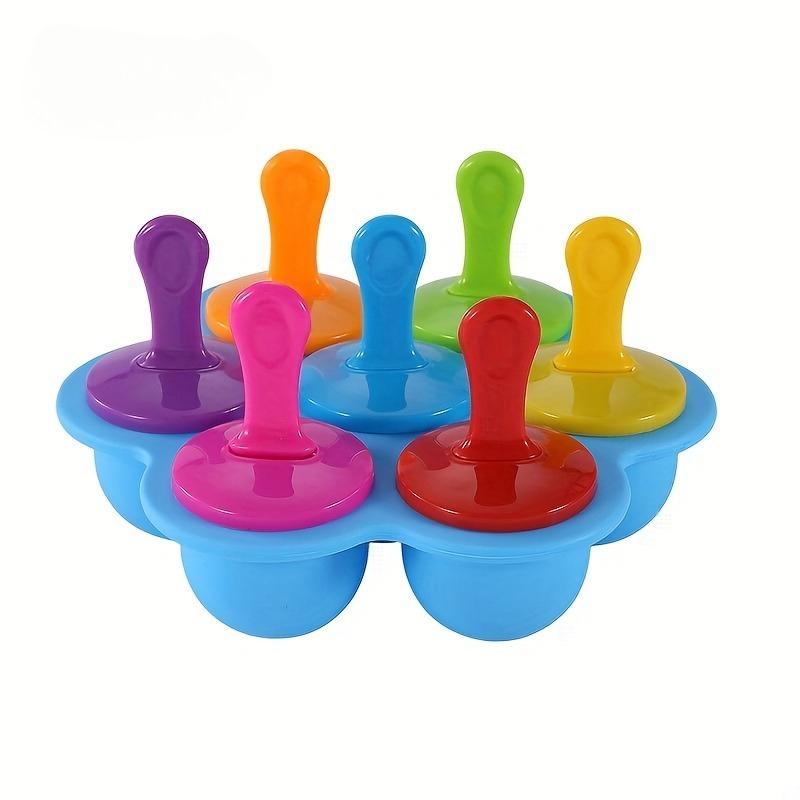 1PC 7-hole Ice Cube Mold, DIY Homemade Ice Cream Mold, Multi-functional Popsicle and Popsicle Mold, Summer Color Popsicle Mold