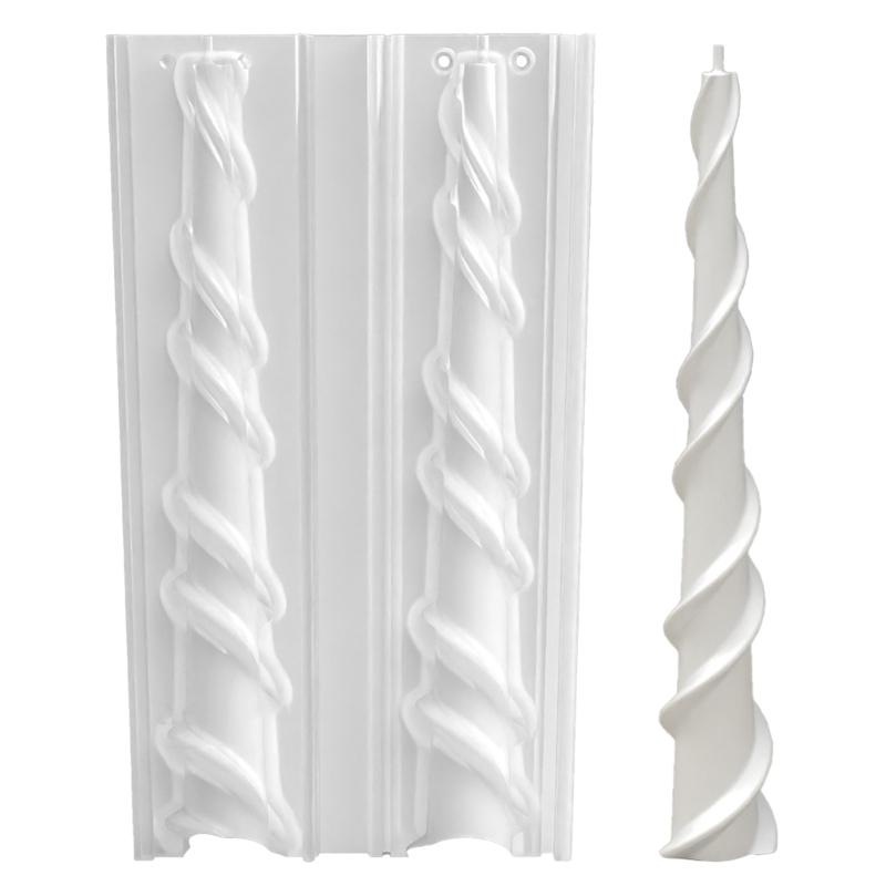Twisted Rod Candle Molds Handmade Spirals Cylinder Silicone Molds Resins Mould Scented Candle Making Molds DIY Craft