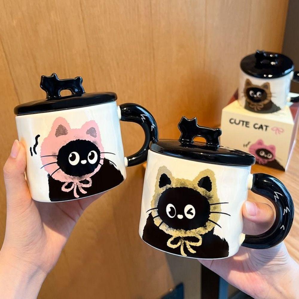 Creative Cat Ceramic Mug 360ml Cartoon Water Cup Happy Birthday Gift Tea Cup  Tableware