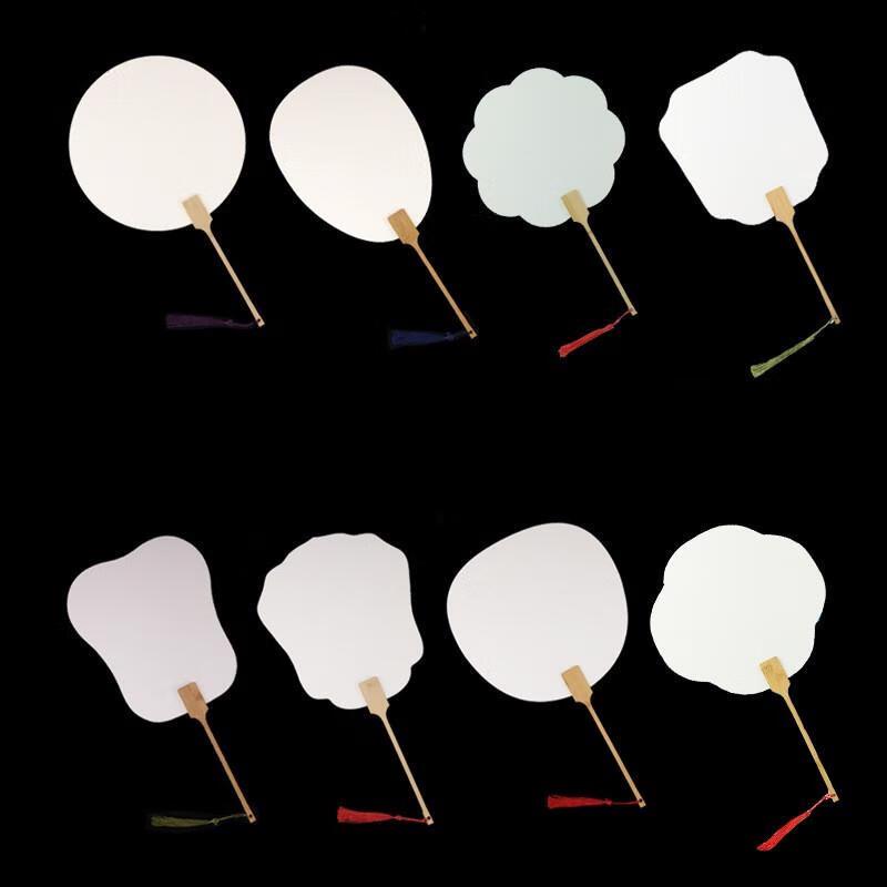 JINGRUIXIANG 70 шт. Пустые круглые веера для лаковой живописи