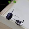 Renpin S925 Silver Handmade Faceted Amethyst Earrings for Women