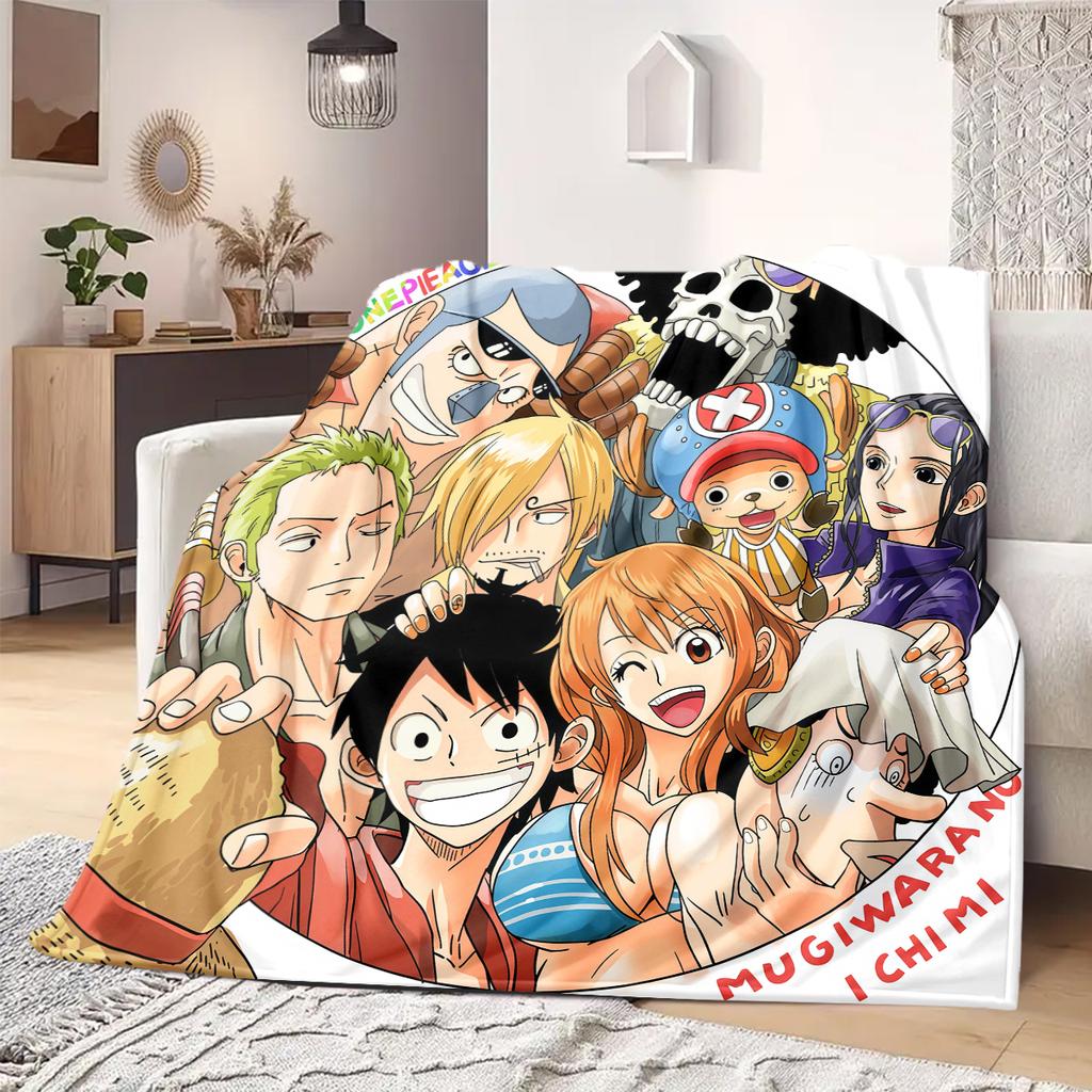 ONE PIECE Anime Print Blanket Warm Comfortable Flannel Blanket Suitable for Bedrooms,Sofas, Beds,Chairs,Travel -QIAO87
