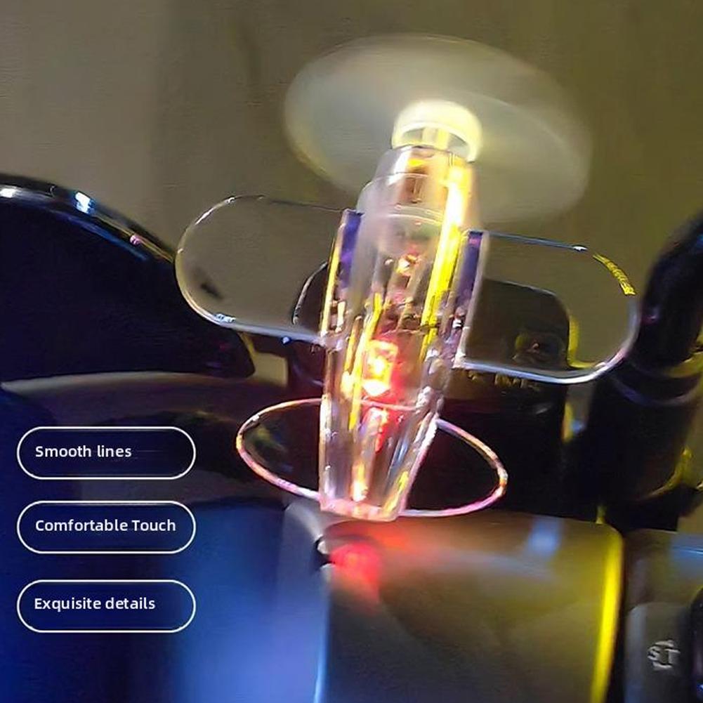 Motorcycle & Car Electric LED Colorful Lights Rotatable Airplane Wind-Powered Airplane Decor Car Motorcycle Bikes Bicycle Decor