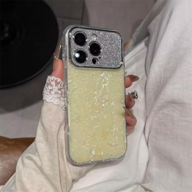 Glitter Resin Shell Case IPhone 17 Pro 16 15 With Seashell Stylish Protective Cover Women