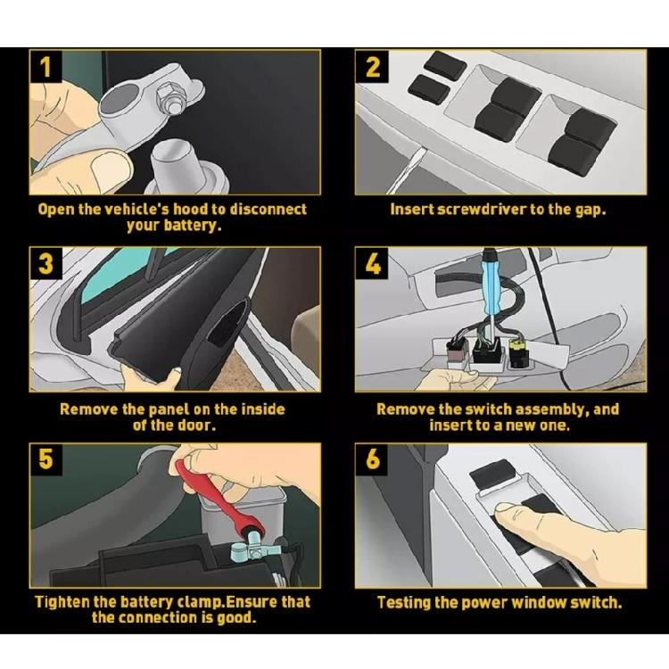 Automotive Accessories for 2010-2014 Driver Side Power Window Switch Control 93570-2P100 93570-2P100VA
