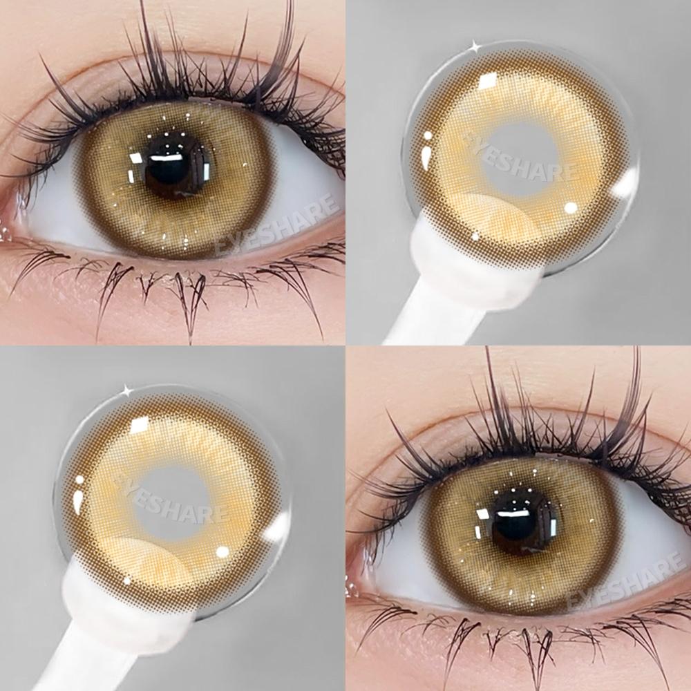 Eyeshare 2Pcs Red Contact Lenses 14.5mm Contact Lenses Big Doll Eye Color Iris For Eyes Natural Cosmetics Annual Contacts