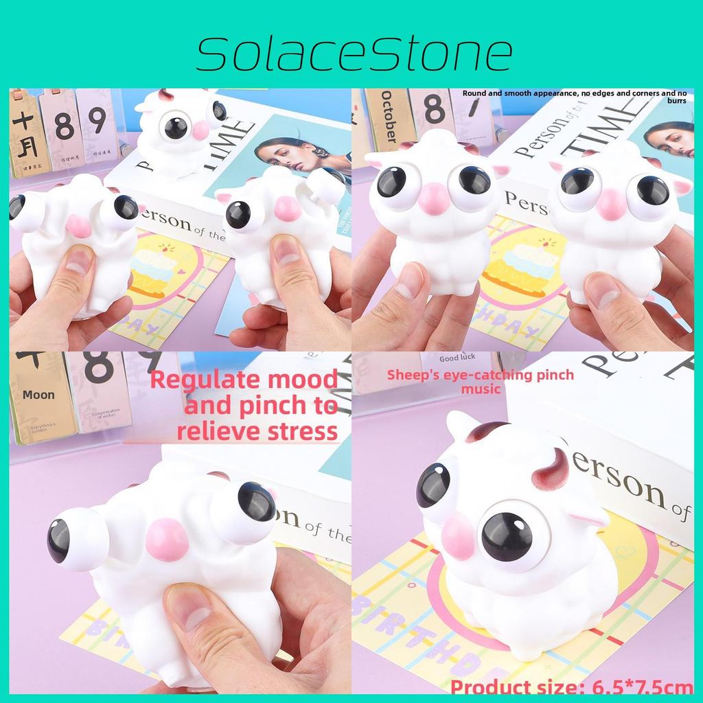 Adults Pvc Children Squeeze Sheep Toy Visual Stimulation Stress Release Gift
