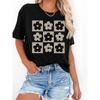 Women's Retro Style Floral Pattern Short Sleeve Round Neck Casual T-Shirt