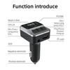 C65 Car Bluetooth-compatible FM Transmitter with Dual Type-C Port PD 30W Fast Charging Adapter