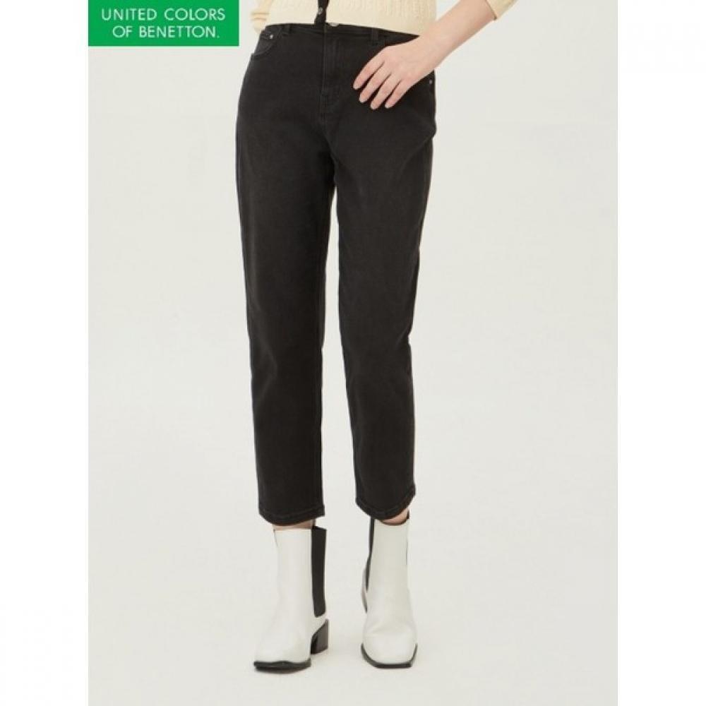 

Benetton Back Lettering Embroidered Baggy Denim Pants Badpa6441 BK/42