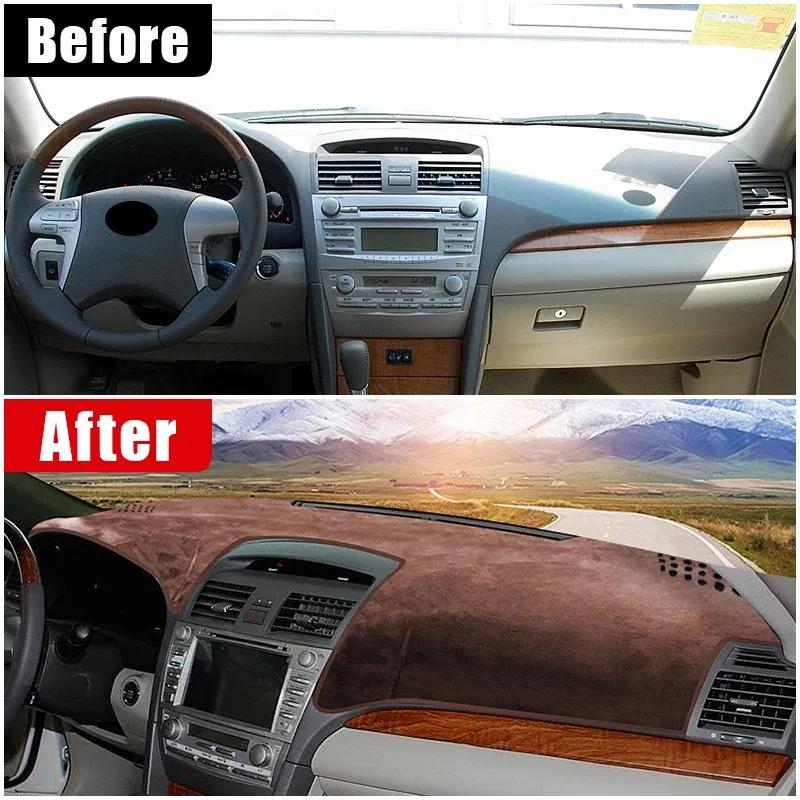 For Toyota Camry 40 XV40 2007 - 2011 Car Dashboard Cover Avoid Light Sun Shade Pad Anti-UV Carpets Non-Slip Mats 2008 2009 2010