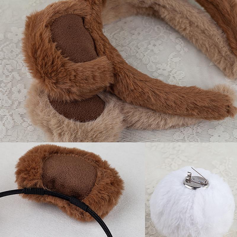 Bärenohren-Stirnband für Damen Mädchen Niedliches Bären-Haarband Halloween Weihnachten Kostüm Cosplay Kopfschmuck Cartoon Haar-Accessoires