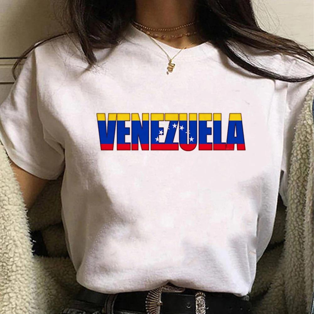 Venezuela t shirt women streetwear Y2K comic top female anime 2000s clothing