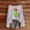 Women's Fashion Long Sleeve Christmas Snowman Snowflake Print Jacket Cardigan