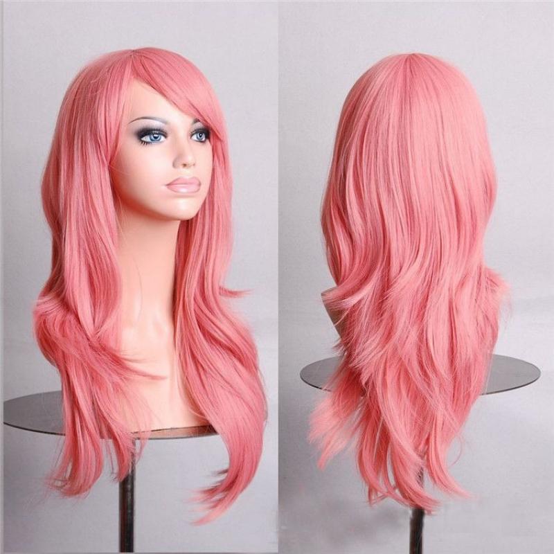 Cosplay Anime Wig 70cm Long Curly Hair Colorful Stage Wig for Cosplay