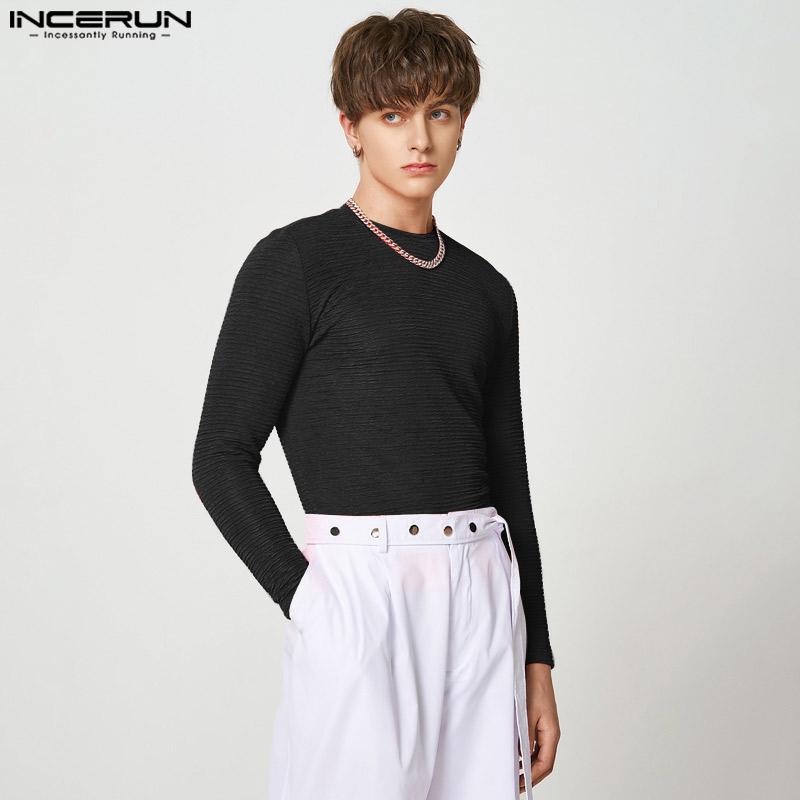 

INCERUN Весенние мужские однотонные трикотажные майки, топы