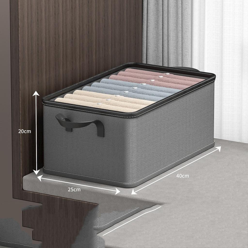 S/M/L 1pc Good Quality Foldable Clothing Separation Storage Box With Handle, Large Capacity Clothes Storage Container Box.