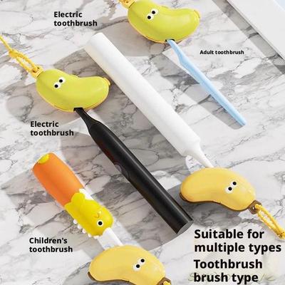 Cute Cartoon Toothbrush Holder Portable Must-Have Travel Toothbrush Protective Cap Hiking Camping Brush Cap Case