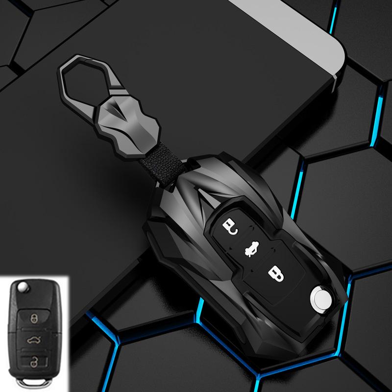 New Zinc Alloy Auto Shell Protective Car Key Case Silicone 3 Buttons Remote Fob Cover For Vw Golf Polo|Skoda Fabia Octavia