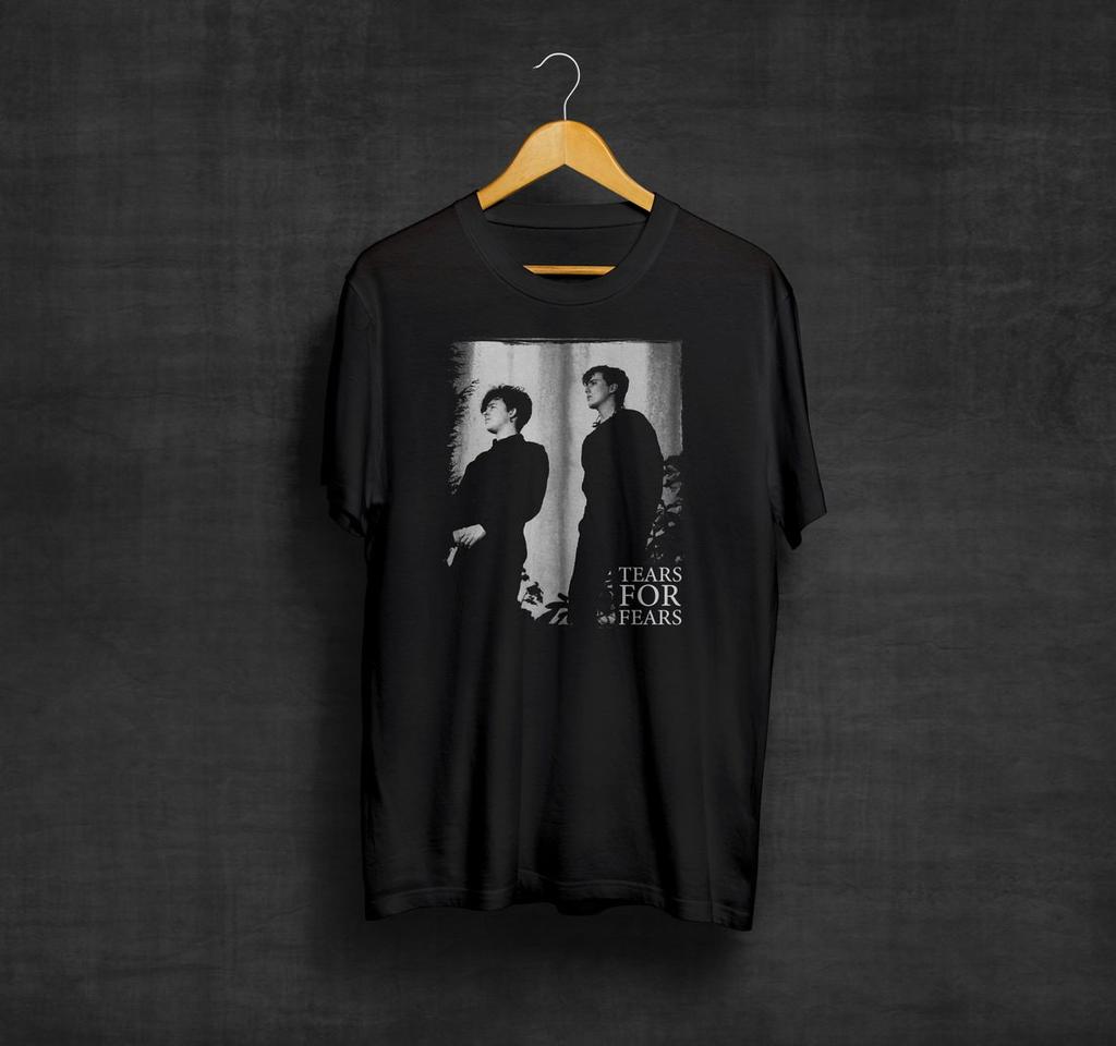 Tears For Fears Black T-Shirt, Band Shirts Synthpop New Wave Pop Rock Unisex Tee