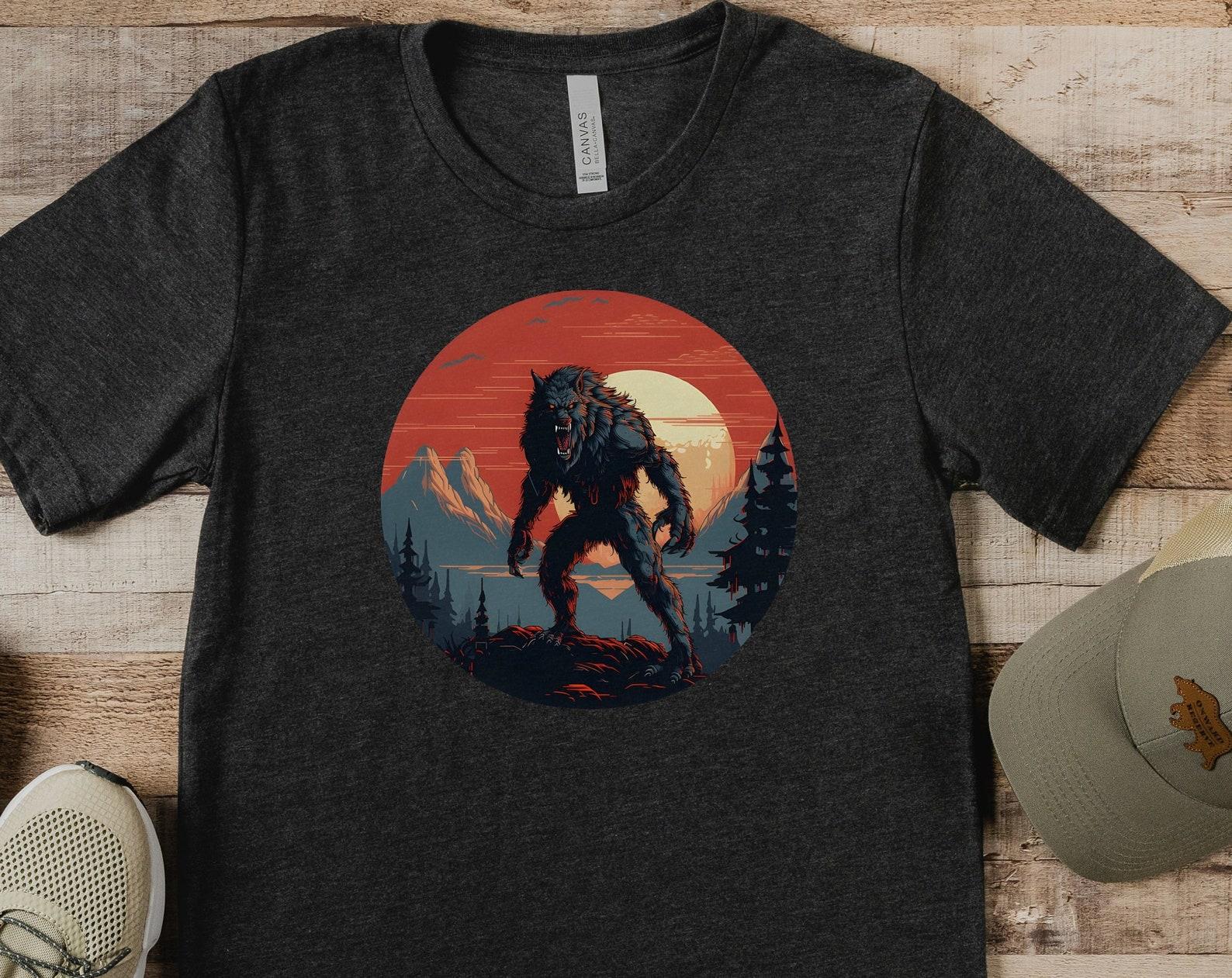 Werewolf in the Forest Graphic T-Shirt S