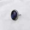 Labradorite Oval Cut Ring: 925 Sterling Silver Bohemian Artisan Jewelry Anniversary Gift