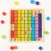 Wooden multiplication table, children's hundred number board multiplication table, puzzle math toys, Christmas gifts to improve hands on ability,