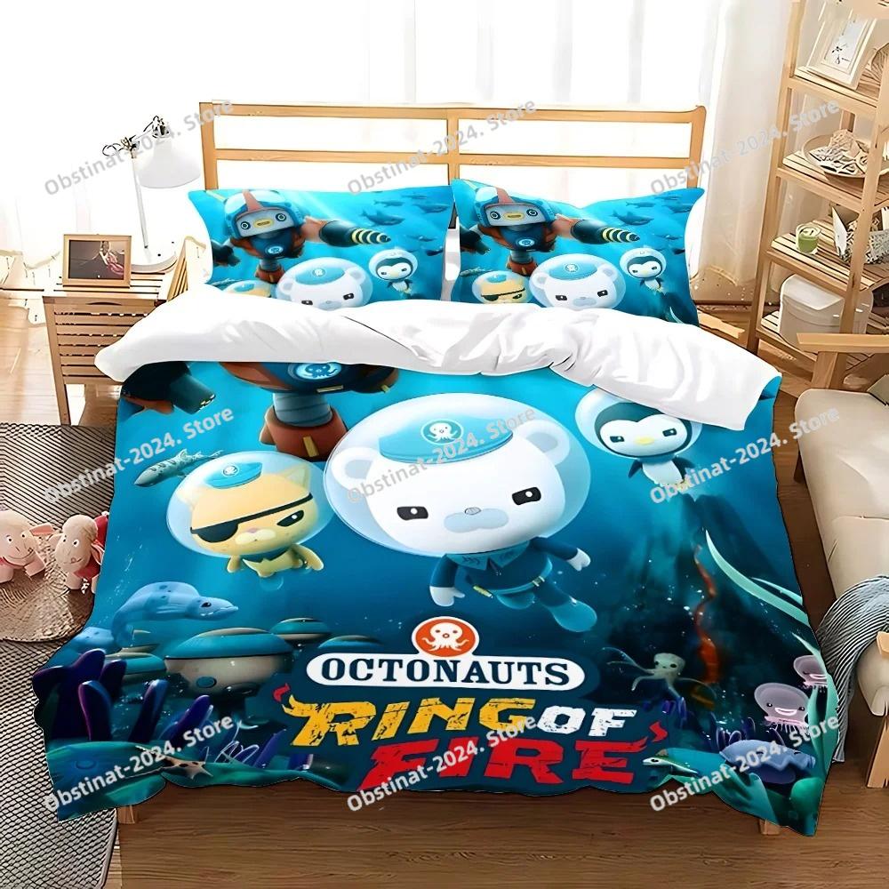 Duvet The Octonauts Cartoon Pillowcase Bedding Set Adult Boy Girl Bedroom Decoration Children Gift Single Double Large Size