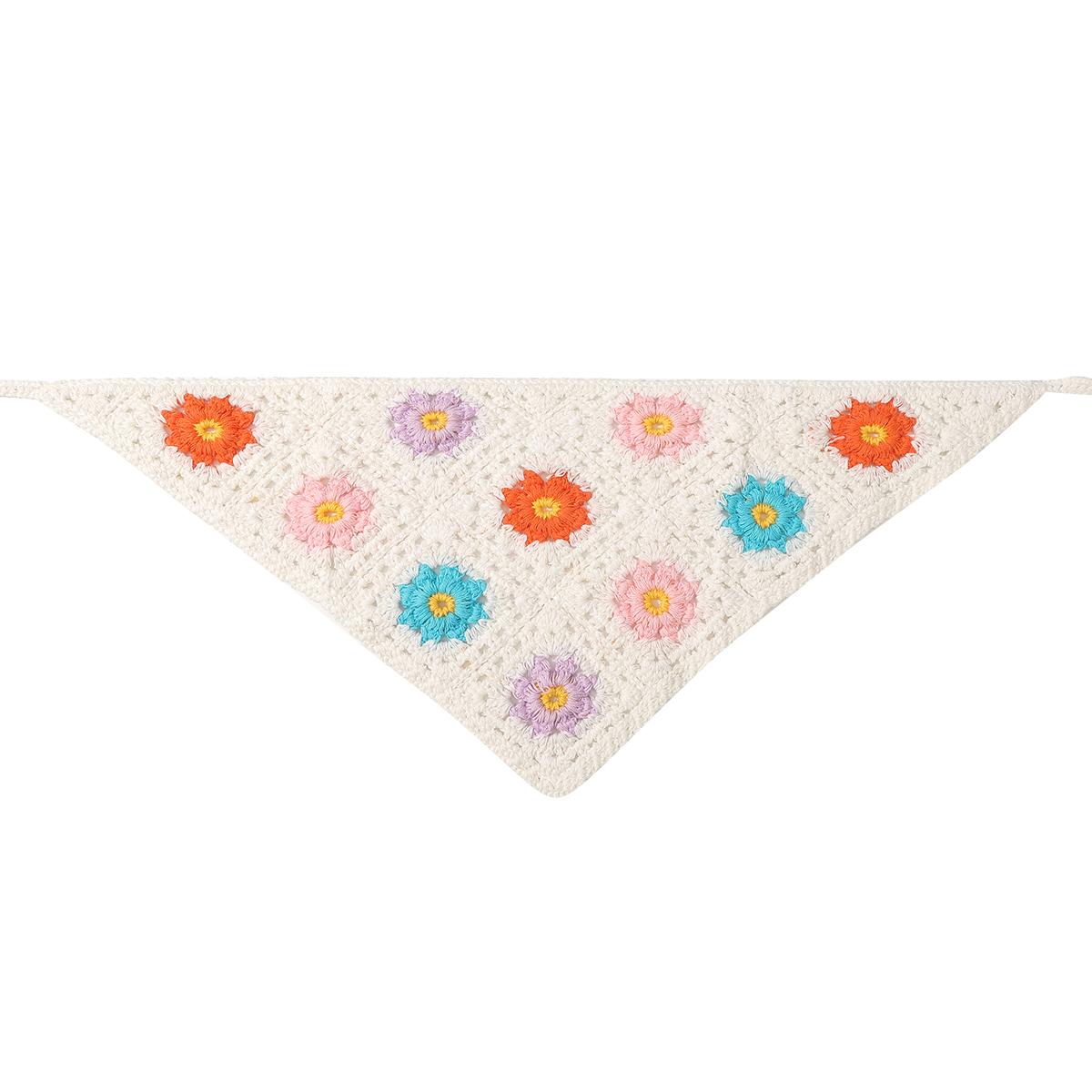 

Подсолнух Бежевый Тюрбан Шарф для волос Крючком Вязание Повязки на голову Бандана Резинки для волос для женщин Французские Романтические Аксессуары для волос