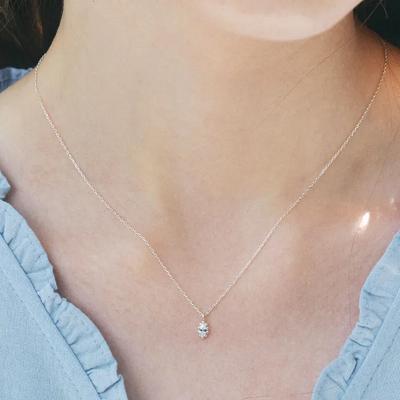 [silver925] Sugarpetal Cubic Necklace
