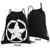 Custom Military Tactical Skull Star Drawstring Backpack Bags Women Men Lightweight Gym Sports Sackpack Sacks for Training