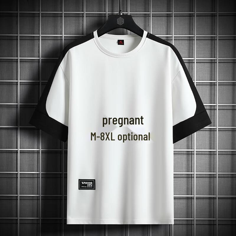 

Men s Ice Silk Plus Size Full Print Short Sleeve T-Shirt 4XL