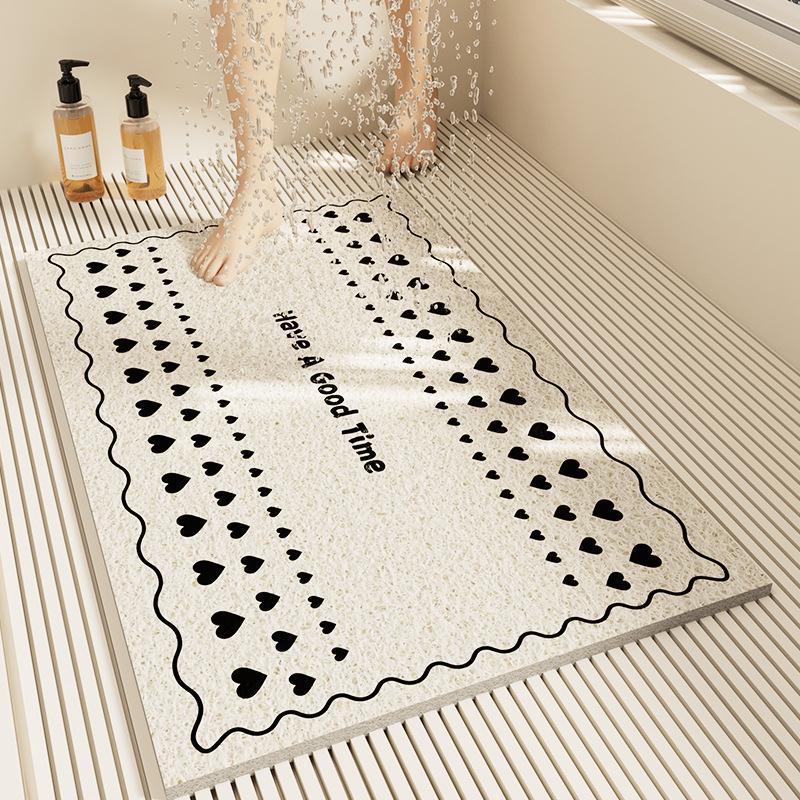 Washable Anti-Slip Bathroom Mat - Dirt-Resistant, Easy-Clean, Hollow Design Foot Pad