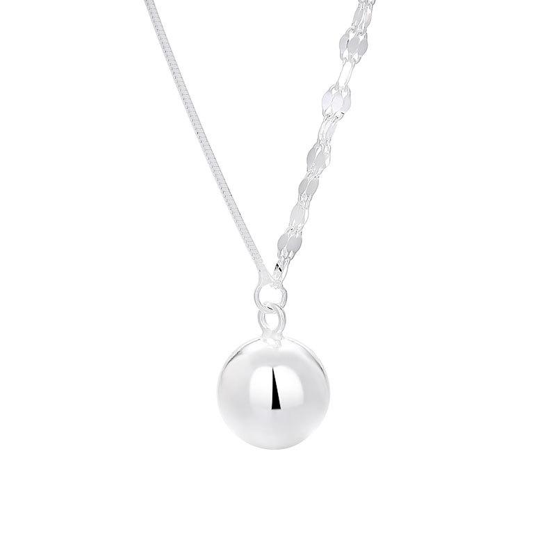 Ins Style Niche Design, High-end and Versatile, Light Luxury Splicing, Round Bead Necklace, Women's Collarbone Chain