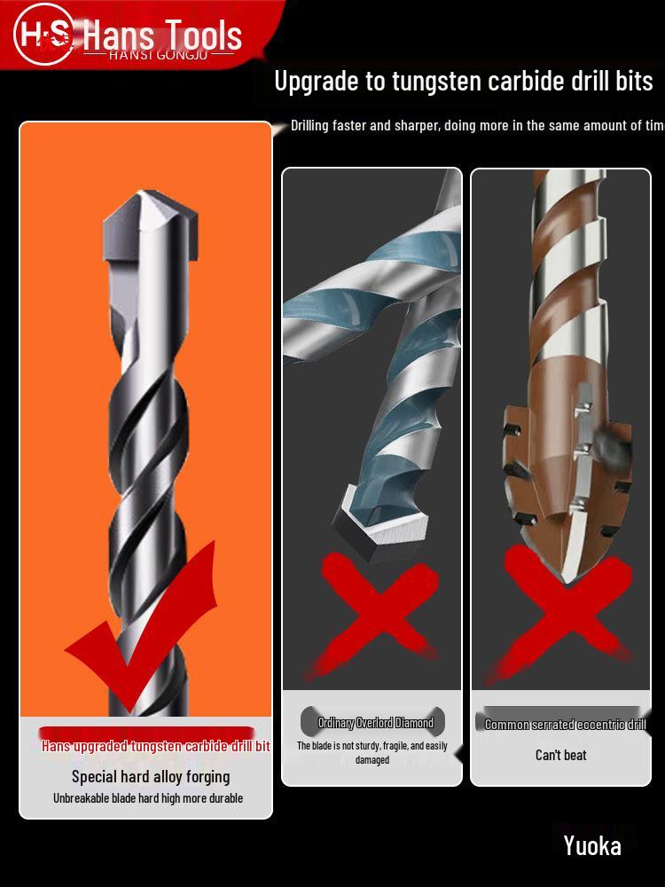 Concrete Hex Shank Hole Saw Drill Bit for Cement, Marble, and Tile