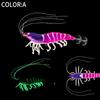 Shrimp 105mm 12g Squid Jig Luminous Horizontal Slow Sinking Lure Webfoot Wood Shrimp Octopus Bait Squid Cuttlefish Fishing