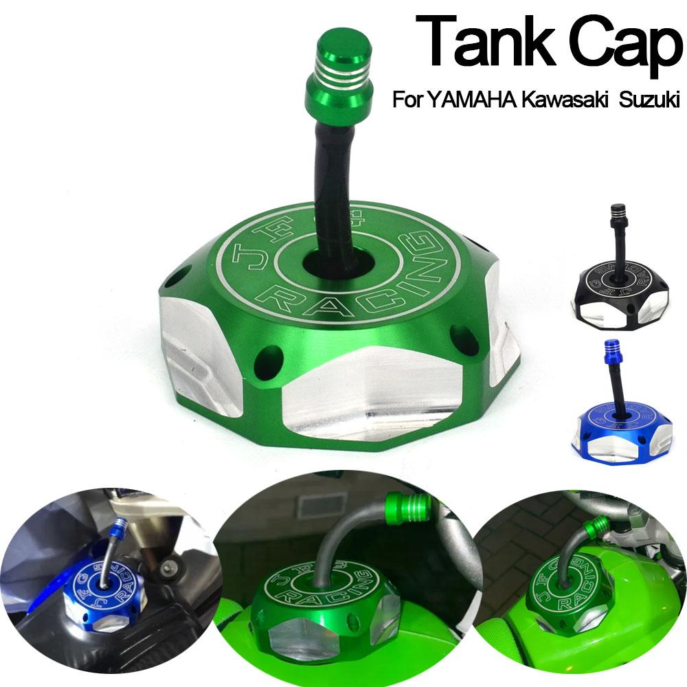 CNC Gas Fuel Tank Cap Motorcycle For KAWASAKI KFX450R KLX450R KX250 KX250F KX450F KX85 KX100 KLX110L KXF250 KXF450 Dirt Pit Bike
