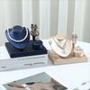 Multi-purpose Necklace Display Storage Stand Fashion Jewelry Tray with Partitioned Boutique Store