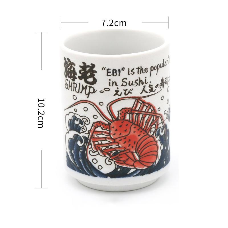 Japanese Style Ceramic Mugs 300ml Tea Wine Sushi Sake Cup Restaurant Decor Water Cup Coffee Mug Tea Cup Asian Culture Gift